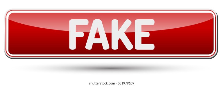 FAKE - Abstract beautiful button with text.