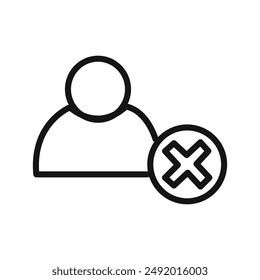 Gefälschter Account Symbol Lineare Grafik Set Vektorgrafik