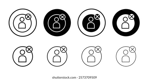 Fake account icon Thin line art isolated