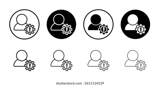 Fake account icon Vector flat thin line illustration