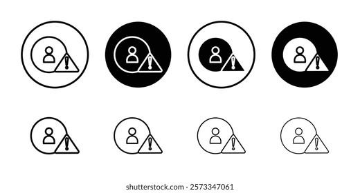 Fake account icon vector line logo mark or symbol set collection outline style