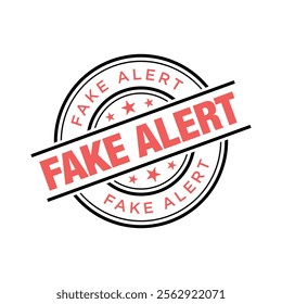 Fake Alert Rubber Stamp Vector Template