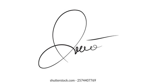 Fake autograph. Hand drawn signature, for documents, certificates and contracts. Handwritten autograph. Official personal identification signature. Sign an agreement with electronic signature. Vector