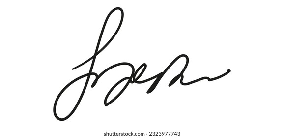 Fake autograph samples. Hand-drawn signatures, examples of documents, certificates and contracts with inked and handwritten lettering.