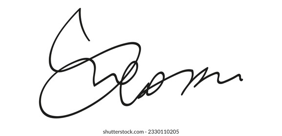 Fake autograph samples. Hand-drawn signatures, examples of documents, certificates and contracts with inked and handwritten lettering.