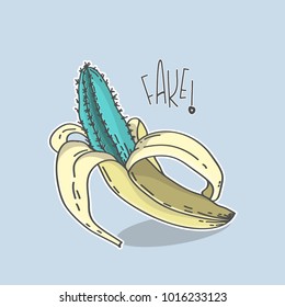 fake banana ilustration