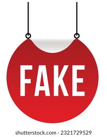 Fake banner design. Fake icon. Flat style vector illustration.