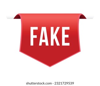 Fake banner design. Fake icon. Flat style vector illustration.