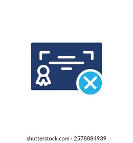 fake certificate colored icon vector design good for web or mobile app