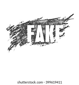 Símbolo falso de tiza. Ilustración del vector