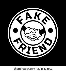 vector de logotipo redondeo de amigo falso