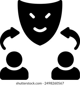 Vector de ilustración de icono de glifo falso
