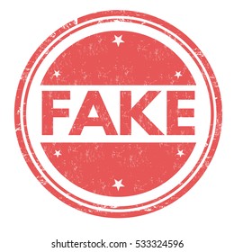 Fake grunge rubber stamp on white background, vector illustration