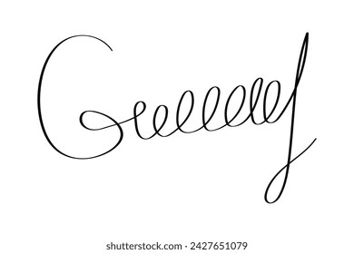 Fake hand drawn Autographs with letter G. Fictitious Handwritten signature scribble for business certificate or note. Vector doodle isolated illustration.