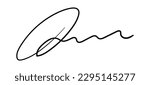 Fake hand drawn autographs set. Handwritten signature scribble for business certificate or letter. Vector isolated illustration