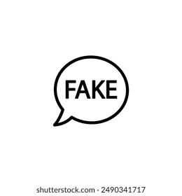 fake icon vector fake news  information sign