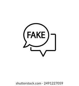 fake icon vector fake news  information sign