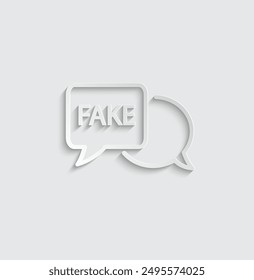 fake icon vector fake news  information sign
