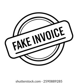 Fake Invoice Stamp Indicating Fraudulent Transactions and Financial Crimes