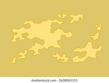 Fake island old map, island archipelago