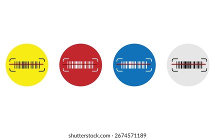 Fake line barcode icon design vector.
