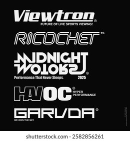 Fake logo collection vector. logotype set. sponsor decal of fake brands