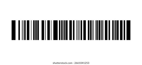 Fake long Line barcode icon design.