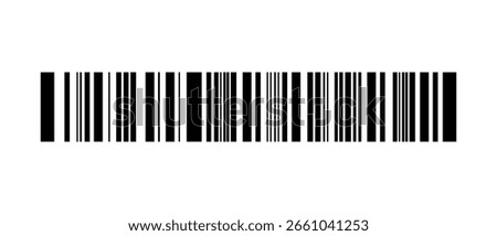 Fake long Line barcode icon design.