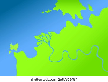 Mapa falso para modelo de jogo e ideia de construtor de cidade