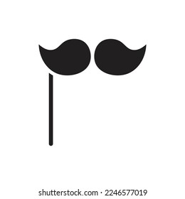Ilustración de vectores de iconos rellenos de bigotes falsos