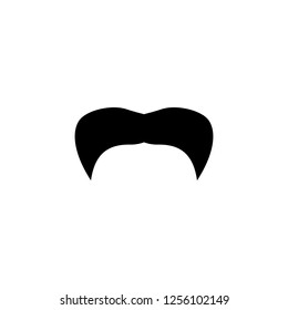 Fake moustache simple black icon. Man mustache silhouette.