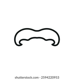 Fake mustache icon represents classic disguise humor, perfect for April Fool's Day designs, prank-themed content, comedy events, and playful illustrations.