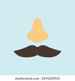 Fake mustache icon represents classic disguise humor, perfect for April Fool's Day designs, prank-themed content, comedy events, and playful illustrations.