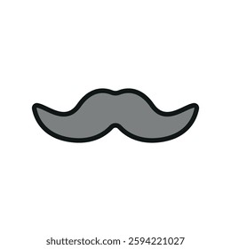 Fake mustache icon represents classic disguise humor, perfect for April Fool's Day designs, prank-themed content, comedy events, and playful illustrations.