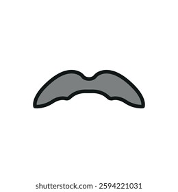 Fake mustache icon represents classic disguise humor, perfect for April Fool's Day designs, prank-themed content, comedy events, and playful illustrations.