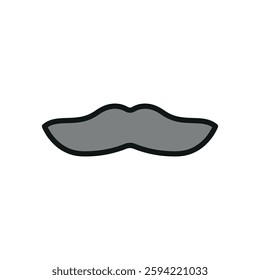 Fake mustache icon represents classic disguise humor, perfect for April Fool's Day designs, prank-themed content, comedy events, and playful illustrations.