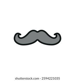 Fake mustache icon represents classic disguise humor, perfect for April Fool's Day designs, prank-themed content, comedy events, and playful illustrations.