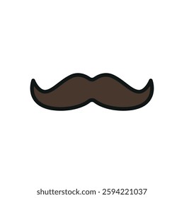 Fake mustache icon represents classic disguise humor, perfect for April Fool's Day designs, prank-themed content, comedy events, and playful illustrations.