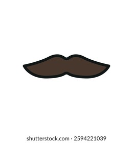 Fake mustache icon represents classic disguise humor, perfect for April Fool's Day designs, prank-themed content, comedy events, and playful illustrations.