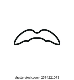 Fake mustache icon represents classic disguise humor, perfect for April Fool's Day designs, prank-themed content, comedy events, and playful illustrations.