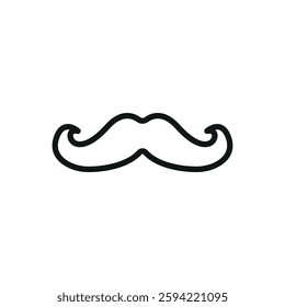 Fake mustache icon represents classic disguise humor, perfect for April Fool's Day designs, prank-themed content, comedy events, and playful illustrations.