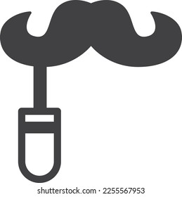 fake mustache illustration in minimal style isolated on background