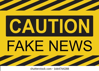 Fake news alert sign, vector illustration symbol