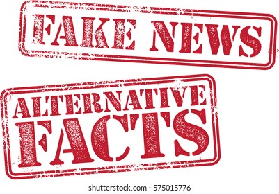 Fake News und Alternative Facts Rubber Stempel