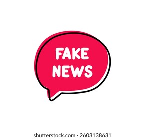 Fake News. Badge, icon, logo vector design illustration on white background