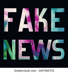 Fake News Colorful isolated vector saying
