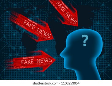 Fake news concept.Metaphor about contemporary media.