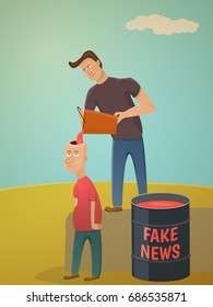 Fake News Concept.Metaphor About Contemporary Media.