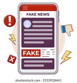 Fake News Concepts, Press, Junk News Content, False information on Online News, Disinformation in Newspaper, Conceitos de notícias falsas, Imprensa, Conteúdo de notícias lixo, Informações falsas sobre notícias on-line, Desinformação em jornal. Isolado no plano de fundo branco
