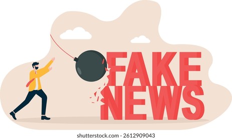 Fake news, disinformation or false information and propaganda concept

